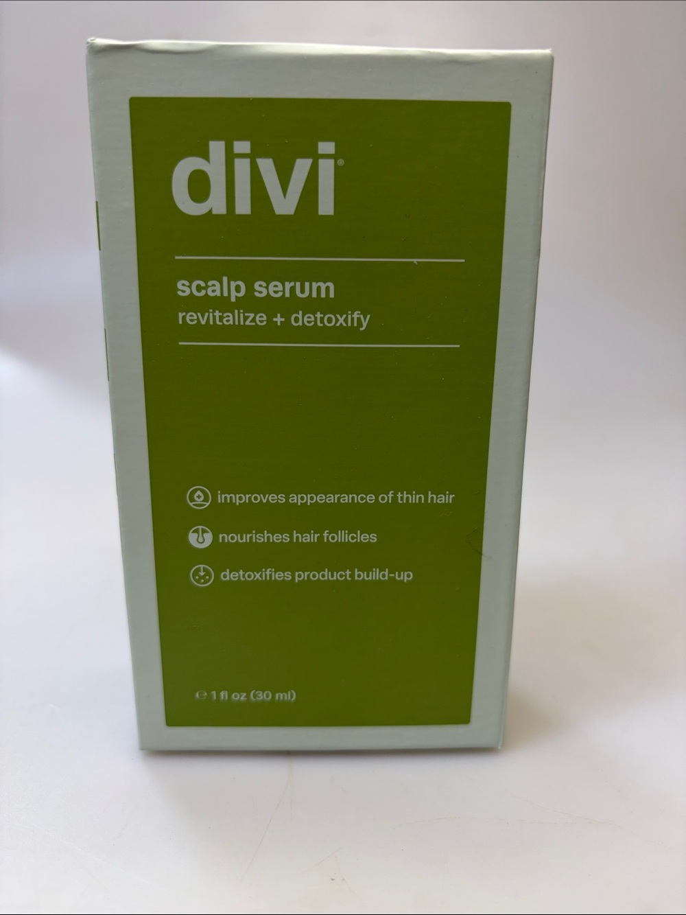 Divi Scalp Serum Revitalize + Detoxify 1 Oz 30 mL Full Size For Thin Hair SEALED